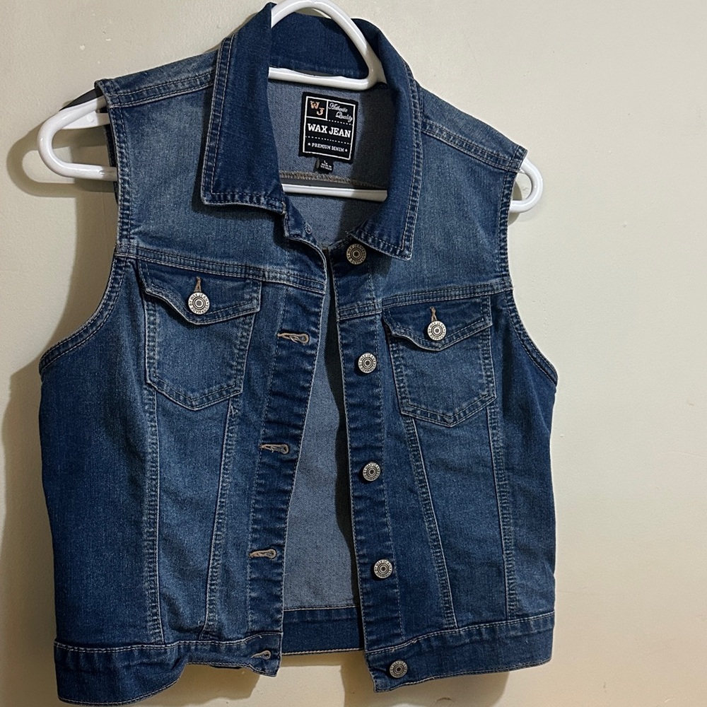 Wax Jean Blue Denim Vest